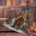 thumbnail image 6 of Festive Highland Cow Winter Christmas Scene, Festive Holiday Scene, Warm Flannel Blanket for Ranch House and Living Room, Art Lovers Christmas Gift, Festive Home Decor, 6 of 9