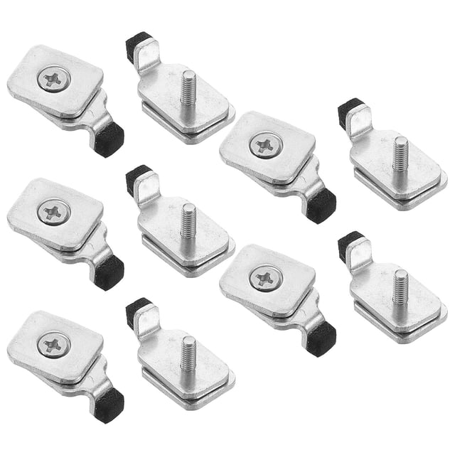 PENIKOKO 10Ud Topes Multifuncionales De Riel Para Color Plata Hierro Duradero