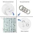 thumbnail image 7 of 66x72 Inch Shower Curtains for Bathroom, Teal Blue Wildflowers Fabric Bath Curtain Decor, Farmhouse Summer Botanical Waterproof Restroom Curtains Shower Set Accessories with 12 Hooks 66 Inch, 7 of 7