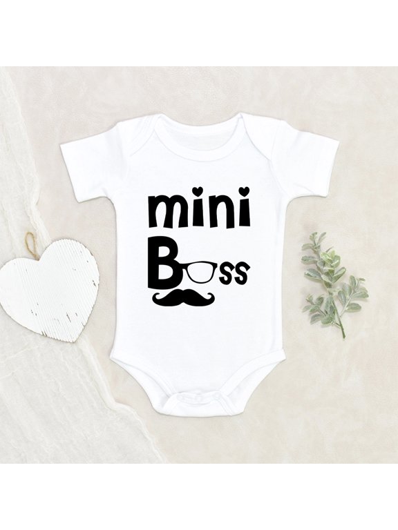 Gentleman Baby Clothes - Mini Bosses Baby Boys Clothes - Mustache Baby Clothes