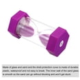 thumbnail image 3 of Uxcell 3 Minute Sand Timer, Hexagon Small Sandy Clock, Count Down Sand Glass Purple, 3 of 5