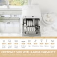 thumbnail image 4 of HOMCOM Countertop Dishwasher Portable Dishwasher with 5 Washing Programs, 4 of 10