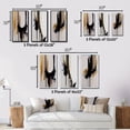 thumbnail image 4 of Designart "Minimalism in Gold I" Abstract Wall Art Set Of 3 - Modern Black Canvas Set For Living Room Decor, 4 of 6