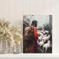 thumbnail image 2 of Qisvanset 12x16 Inch With Frame 2D Flat Wall Art Golden Retriever Cowboy Western Ranch Home Wall Decor, 2 of 8