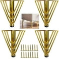 thumbnail image 1 of 4 Gold Metal Furniture Legs, Modern Chic Elegant Replacement Sofa Leg, 15cm Coffee Table Leg, 1 of 5