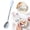 D, variant on Stainless Steel Long Handle Fork with Silicone Grip, Durable Metal Serving Fork, Ergonomic Non-Slip Kitchen Fork for Cooking, BBQ, Buffet, Fruit, Dishwasher Safe(I)