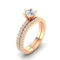 thumbnail image 2 of Certified 1 3/8 Carat TW Diamond Solitaire Bridal Set Engagement Rings in 14k Rose Gold (H-I, I2), 2 of 5