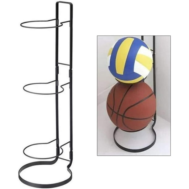Miumaeov Basketball Rack, 3 Layer Vertical Ball Storage Rack Removable