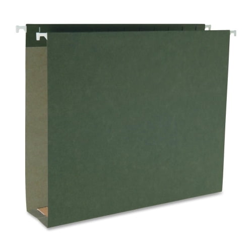 Business Source 1/5 Cut Box Bottom Hanging Legal Folders Legal - 8 1/2' x 14' Sheet Size - 2' Expansion - 1/5 Tab Cut - Standard Green - Recycled - 25 / Box