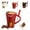 Red, variant on Chocolate Fondue Mug with Fork, Sweet Melting Cup Set for Chocolate and Cheese, Ideal Gift for Date Nights, Birthdays, Anniversaries and Weddings