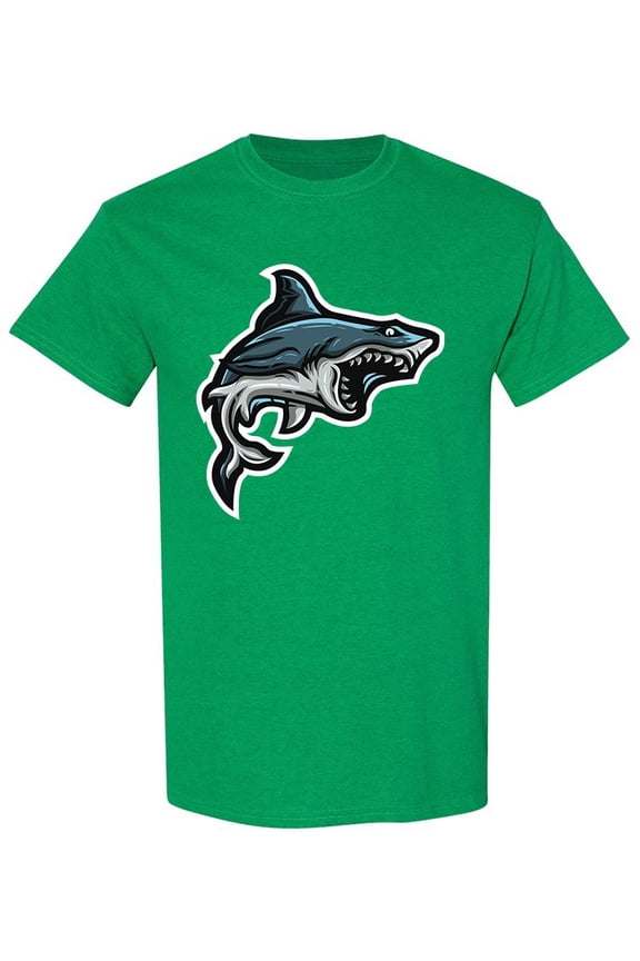 Shark Mascot  Design T-Shirt Men -Image by Shutterstock, Male Large