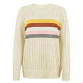 thumbnail image 5 of Aoochasliy Womens Sweaters Pullover Clothes Trendy Stripe Pullove Round-Neck Casual Sweater Tops, 5 of 6