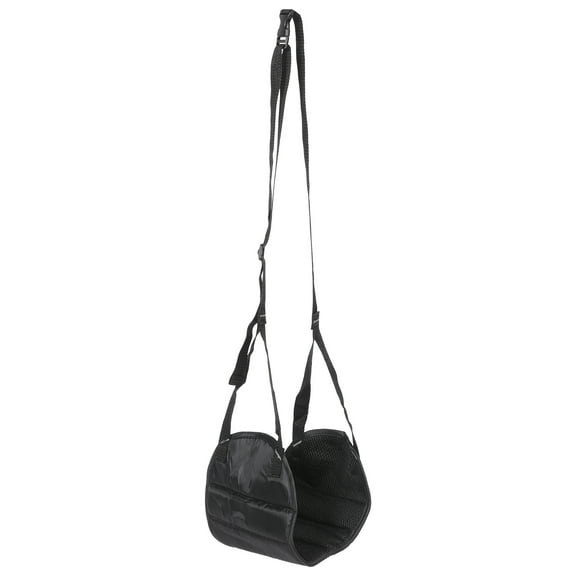 Supvox Adjustable Black Airplane Footrest Hammock for Travel Flights and Outdoor Comfort