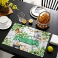 thumbnail image 3 of St. Patrick's Day Placemats Set of 4, Green Truck Lucky Shamrocks Rustic Wooden Placemats for Dining Table, Place Mats for Kitchen Tabletop, Waterproof Wipeable Dining Table Mats Set, 3 of 9