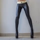 thumbnail image 3 of ICHUANYI Clearance Ladies'imitation Leather Pants Lace-up Buttocks And Slim Nine-minute Pants(Black, XXL) Ichuanyi Ichuanyi, 3 of 9