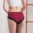 thumbnail image 2 of Xucatan Women's Low Rise Floral Embroidered Bow Bikini Panties, Scalloped Underwear, Soft Stretchy Breathable Feminine Briefs, Romantic Style Hipster Panties for Women, Daily Wear Panties Gift, 2 of 6