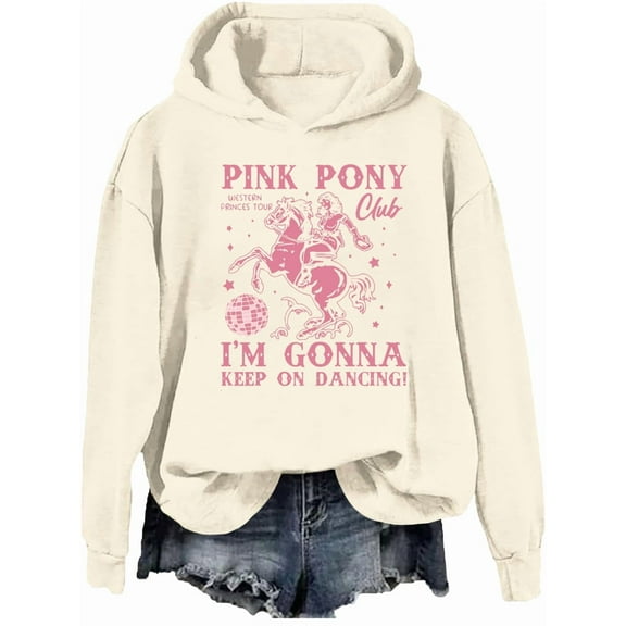 Pink Pony Club Hoodie Cowboy Cowgirl Sweatshirt Western Princess Tour Pullover Shirts