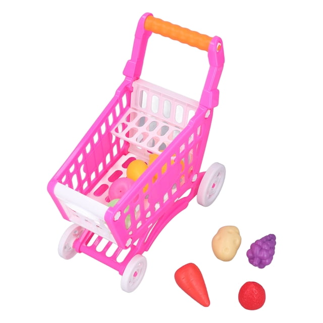 Kids Shopping Groceries Cart Set Educational Kids Shopping Cart Play Food Toys Toddler Shopping Cart Toy Shopping Cart For Kids Children's Simulation Toys For Learning Development