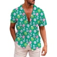 thumbnail image 2 of Camisas hawaianas con estampado 3D de huevos de conejo y dibujos animados para el día de Pascua, ropa de playa para mujer, camisas kawaii para niños, blusas con botones, 2 of 5