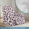 thumbnail image 3 of Xixirimido Pink Leopard Pattern Recliner Slipcovers with Arms 4 Pieces Lazyboy Recliner Chair Cover Non Slip Recliner Slip Covers for Recliner Chair with Storage Pockets Furniture Protector, 3 of 7