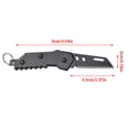 thumbnail image 4 of serony Survie Porte-Clés Solidité Utilisation Quotidienne Pliage Porte-Clés en Acier Inoxydable Pliant Outil de Tranchage Multicolore Escalade Mini Trancheuse Noir, 4 of 5