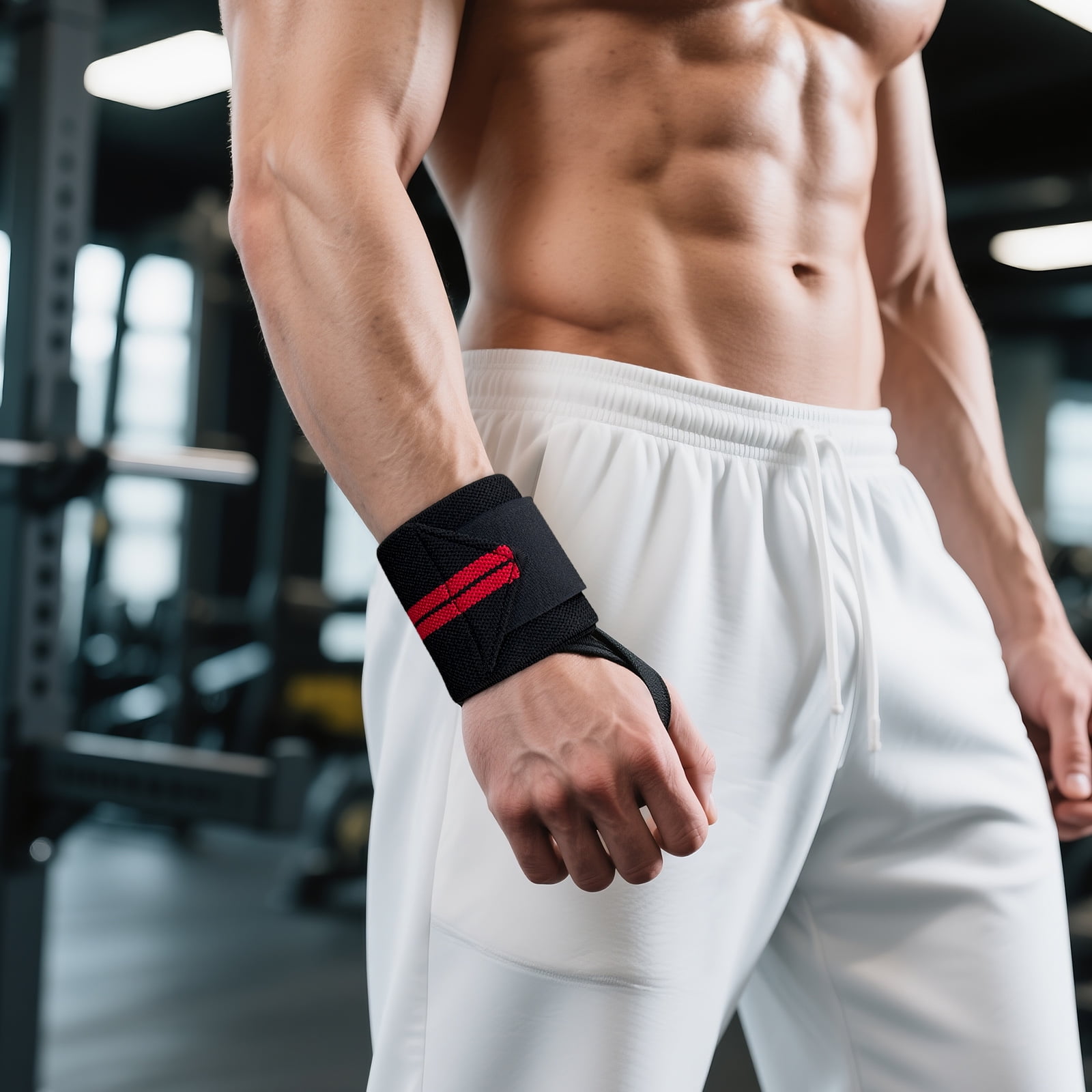 Lockways Lifting Straps Sets for Weightlifting 25 In Lifting Straps and 23 In Wrist Straps for Gym Bodybuilding Strength Training 4 Pcs