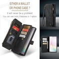 thumbnail image 4 of Wallet Case Compatible with Samsung Galaxy Note 10 Plus, Multifunctional Magnetic Closure Folio Case, [RFID Blocking] Durable PU Leather Flip Lanyard Strap Wristlet Zipper Card Holder Case, Black, 4 of 10