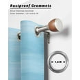thumbnail image 6 of nqOlkjepod Outdoor Curtains for Patio Waterproof, Blue Ocean Waves Outdoor Privacy Panels Grommet, Stripe Ombre Coastal Blackout Outside Curtains for Porch/Cabana/Pergola/Gazebo 54"x108", 1 Panel, 6 of 8