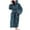Blue, variant on Yufatyle Womens Striped Hooded Plush Robes Winter Warm Long Bathrobe Soft Comfy Homewear SleepwearBlue PJ