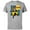 Athletic Heather, variant on Studios X-Men ’97 Wolverine Claws Logo Action Panels- Short Sleeve Cotton T-Shirt for Adults - Customized-Yellow