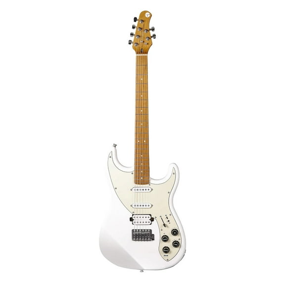 TYMA E7 Smart Guitar | The Ultimate Portable All-in-One Guitar - Snow Feather White