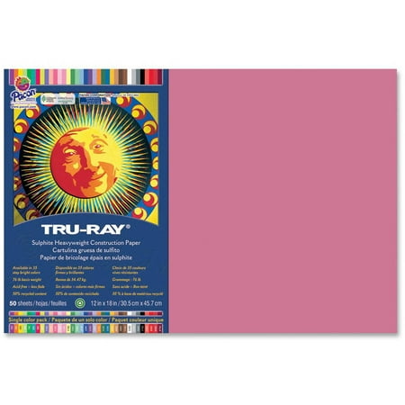 Tru-Ray Construction Paper, Light Red