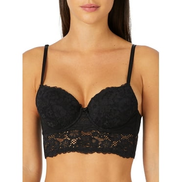 Amour Cache Kim High Neck Floral Embroidered Underwire Bra on Jelly Fabric