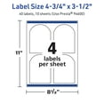 thumbnail image 6 of Avery TrueBlock Arched Labels, 4.75" x 3.5", 40ct, 6 of 8