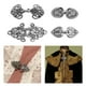 thumbnail image 3 of 4 piezas Clips de suéter vintage Patrones de flores Broche Chal Clips Cardigan Plata Hugo Capa de Cape Cierre de cierre, 3 of 10