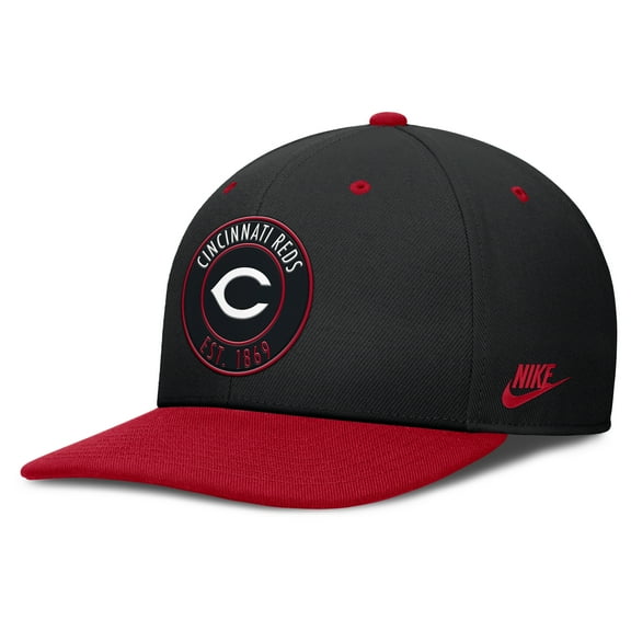 Men's Nike Black/Red Cincinnati Reds Cooperstown Collection Pro Dri-FIT Snapback Hat