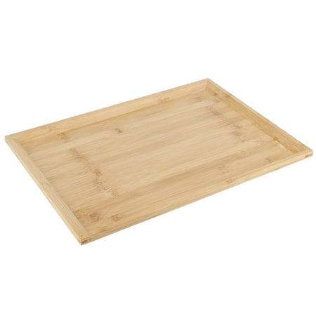 

Tea Tray Bamboo Serving Tray Durable Tea Tray Serving Tray For Snack Barbecue M 42.3x30.3x2.2cm
