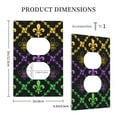 thumbnail image 5 of Kll Mardi Gra Geometric Wall Plate,Gloss Finish,Standard Size 1 - 5" X 3", Polycarbonate Thermoplastic,Electric Receptacle Plug Covers, 5 of 8