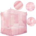 thumbnail image 3 of Fdit Luxury Princess 3 Side Openings Post Bed Curtain Canopy Netting Mosquito Net Bedding,Bedroom Mosquito Netting,Mosquito Net, 3 of 8