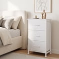 thumbnail image 3 of CONCETTA 3-Drawer Fabric Storage Dresser, Multipurpose Storage Chest with Steel Frame and Wooden Top, Space Saving Organizer for Bedroom, Closet, Home Office, White, 3 of 8