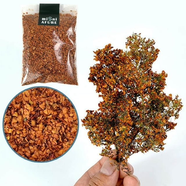 Scene Accessories Leaf Micro Landscape diorama accessories Leaves for Sand Table Model Train Orange