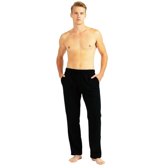 Norty Mens Pajama Pants, Flannel Lounge Sleep Pant - Plaids and Solids, Cotton Blend