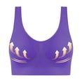 thumbnail image 6 of Fanxing 2 Pack Bras for Women Comfort Seamless Bra Plus Size Minimizer Bra for Women Smoothing Bra Seamless No Underwire T-Shirt Bra 2 25 Purple,XXXXXXL, 6 of 7