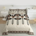 thumbnail image 3 of Feelyou Hippie Aztec Triangle Bedding Comforter Set, Vintage Bohemian Style Twin Comforter Sets, Teens Adult Women Men Reversible Bedding Set, Microfiber Bedroom Decor, 2-Piece, 3 of 9