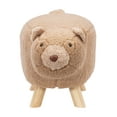 thumbnail image 5 of Talia the Teddy Bear Children's Stool, Brown Faux Fur, 5 of 7