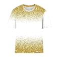 thumbnail image 4 of Virmaxy Womens Summer Short Sleeve T Shirts Printed Round Neck Short Sleeve T-shirt Loose Top Blouses Spring Summer Relaxed Fit Comfy Tee Yellow M, 4 of 4