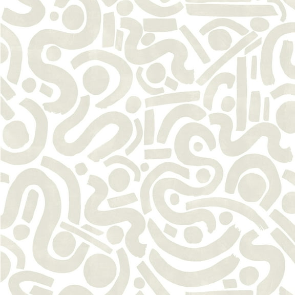 NuWallpaper Taupe Edie Geometric Peel & Stick Wallpaper