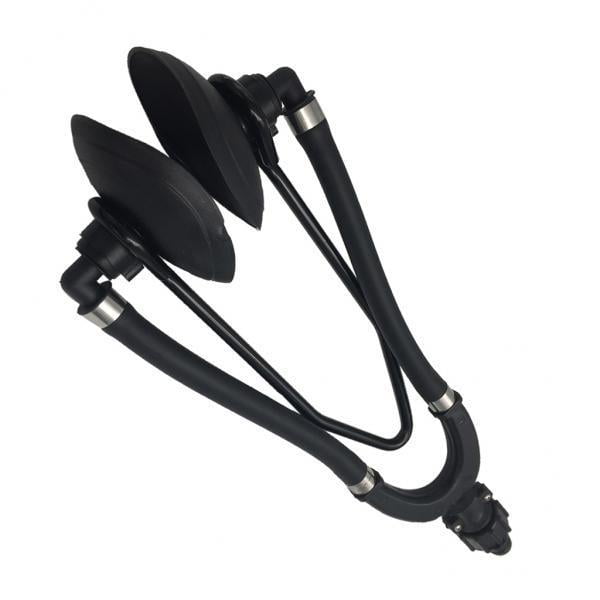 Miulika 2X Outboard Boat Water Feed Motor Flusher Round Ear Muff Cup Universal