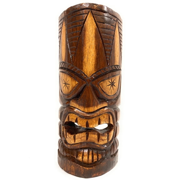 Lucky Tiki Mask 12" - Antique Finish hand Carved | #bag1505830