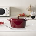 thumbnail image 5 of Mainstays 4.75 qt Enameled Cast Iron Dutch Oven with Lid, Merlot Red, 5 of 6
